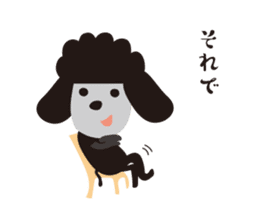 Black Toy Poodle Sheep dog part 2 sticker #9040896
