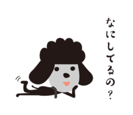 Black Toy Poodle Sheep dog part 2 sticker #9040899