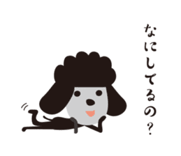Black Toy Poodle Sheep dog part 2 sticker #9040899