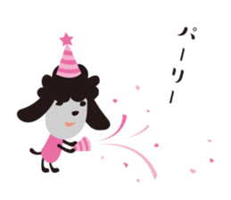 Black Toy Poodle Sheep dog part 2 sticker #9040909