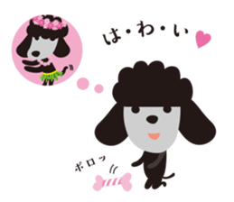Black Toy Poodle Sheep dog part 2 sticker #9040912