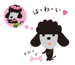 Black Toy Poodle Sheep dog part 2 sticker #9040912