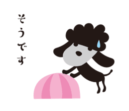 Black Toy Poodle Sheep dog part 2 sticker #9040913