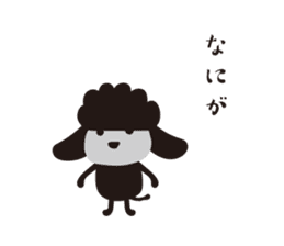 Black Toy Poodle Sheep dog part 2 sticker #9040918