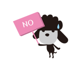 Black Toy Poodle Sheep dog part 2 sticker #9040927