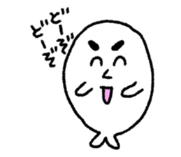 white japanese seal sticker #10288586