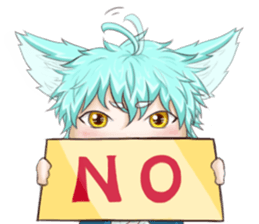 My blue-hair dog~ sticker #10615076