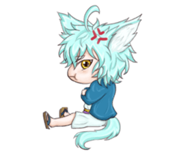 My blue-hair dog~ sticker #10615077