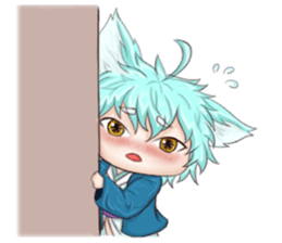 My blue-hair dog~ sticker #10615079