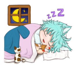 My blue-hair dog~ sticker #10615082