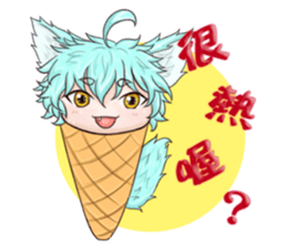 My blue-hair dog~ sticker #10615091