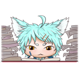 My blue-hair dog~ sticker #10615094