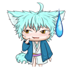 My blue-hair dog~ sticker #10615095