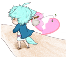 My blue-hair dog~ sticker #10615097