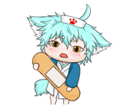 My blue-hair dog~ sticker #10615101