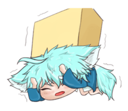 My blue-hair dog~ sticker #10615103