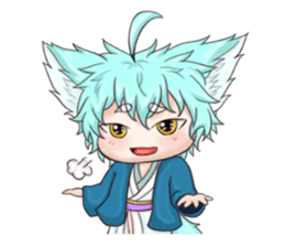 My blue-hair dog~ sticker #10615106
