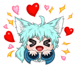 My blue-hair dog~ sticker #10615107