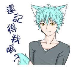 My blue-hair dog~ sticker #10615110