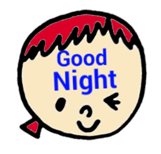 greeting in the forehead(Japanese) sticker #10821943