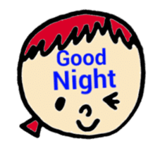 greeting in the forehead(Japanese) sticker #10821943