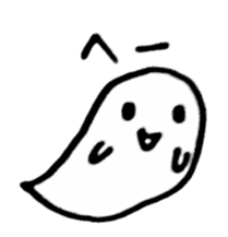 Fluffy a ghost(Japanese) sticker #11041645