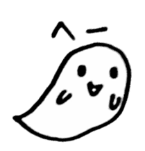 Fluffy a ghost(Japanese) sticker #11041645