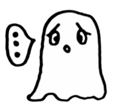 Fluffy a ghost(Japanese) sticker #11041669