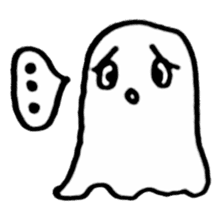 Fluffy a ghost(Japanese) sticker #11041669