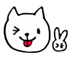 Little white cats sticker #11388295