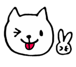 Little white cats sticker #11388295