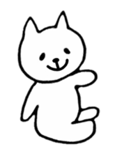 Little white cats sticker #11388299