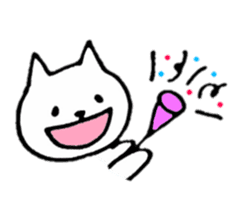 Little white cats sticker #11388304