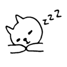 Little white cats sticker #11388309