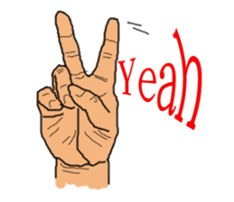finger show v2.0 clever hands sticker #12134268