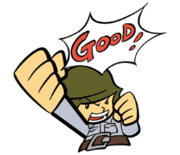 The soldier-Victory sticker #13336378