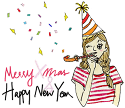 My Chopstick Girl x Happy Holidays sticker #14838554