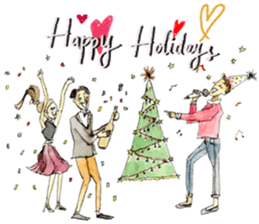 My Chopstick Girl x Happy Holidays sticker #14838557