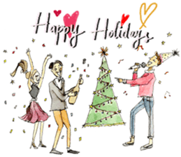 My Chopstick Girl x Happy Holidays sticker #14838557