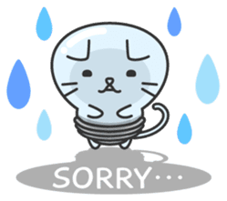 light bulb cat sticker #195364