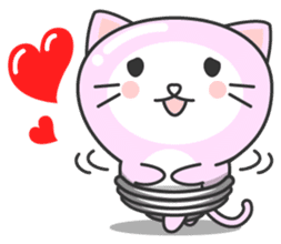 light bulb cat sticker #195371