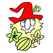 200 gnome gnome with fruits and vege sticker #3384378
