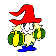 200 gnome gnome with fruits and vege sticker #3384385