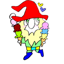 gnome gnome love sweets 500 sticker #3385136