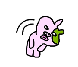 Po-kun piglet. sticker #6371480