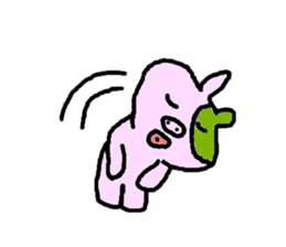Po-kun piglet. sticker #6371481