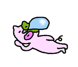 Po-kun piglet. sticker #6371496
