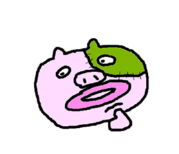 Po-kun piglet. sticker #6371504