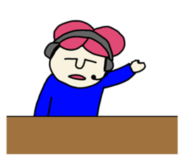 Call center man(No character version) sticker #8353901