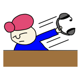 Call center man(No character version) sticker #8353904